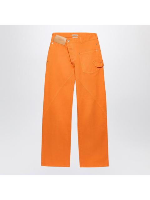 Other Designers Jw Anderson Bright Orange Twisted-Denim Jeans Women