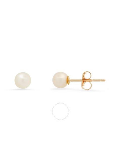 Other Designers Kylie Harper 10k Yellow Gold Petite 4mm Genuine Pearl Stud Earrings