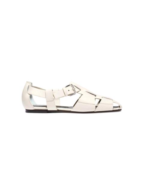 Emme Parsons Ernest Leather Sandals ivory