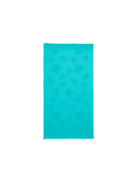 Vilebrequin Vilebrequin Beach Fouta in Cotton Jacquard Turtles in Vert Disco at Nordstrom