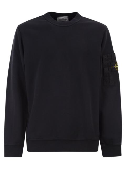 Stone Island Stone Island Men Regular Fit Crew Neck Sweatshirt With Seasonal Pocket