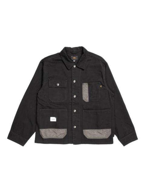 ALPHA INDUSTRIES logo-patch shirt jacket