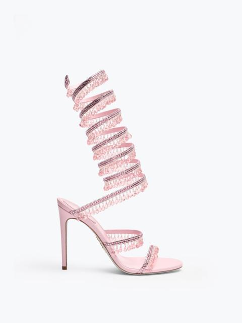 RENE CAOVILLA SUPER CHANDELIER POWDER PINK SANDAL 105