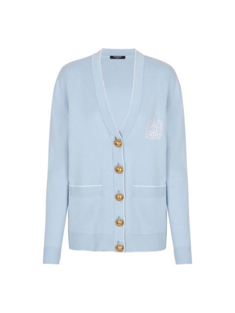 Balmain emblem button cardigan