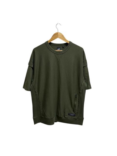 Other Designers GU OLIVE GREEN SHORTSLEEVE SWEATSHIRT