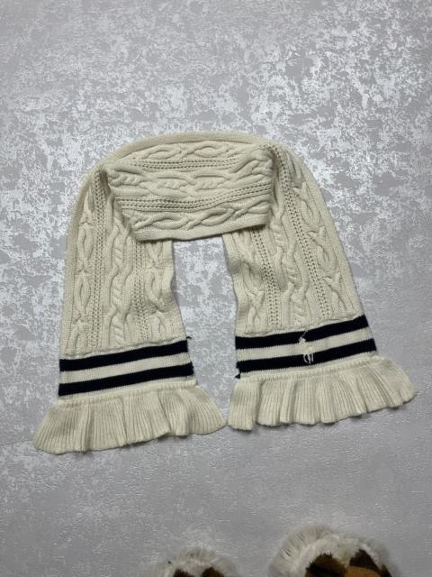 Other Designers Vintage Rare Polo Ralph Lauren Cable Knit White Scarf