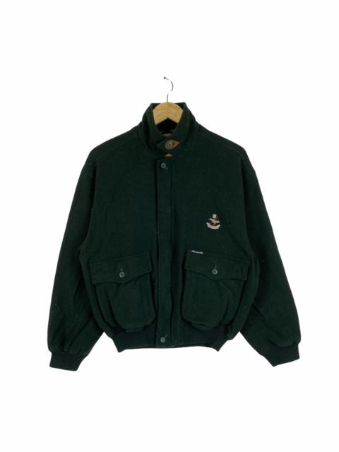 Other Designers Vintage - VINTAGE FACONNABLE PARIS SMALL LOGO WOOL BOMBER JACKET