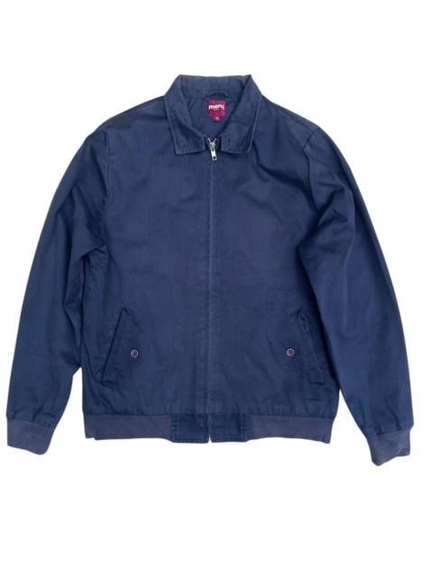 Other Designers Merc London Navy Zip Jacket Ribbed Hem, Button Pockets