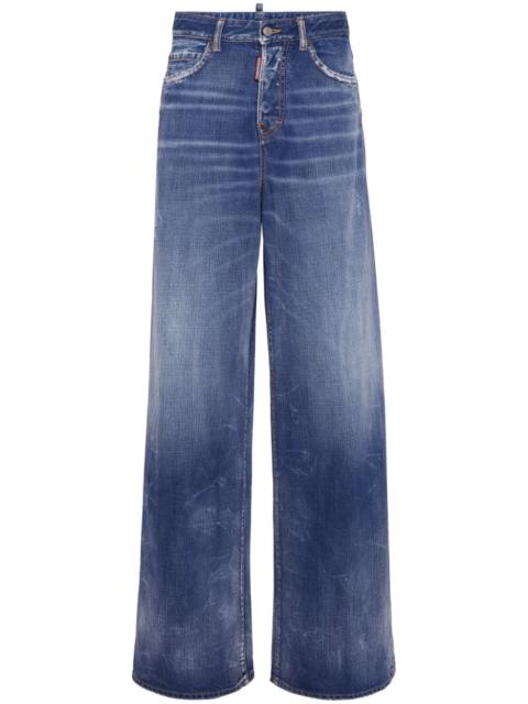 DSQUARED2 high-rise wide-leg jeans