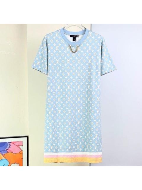 Louis Vuitton Louis Vuitton  blue monogram print T-shirt dress