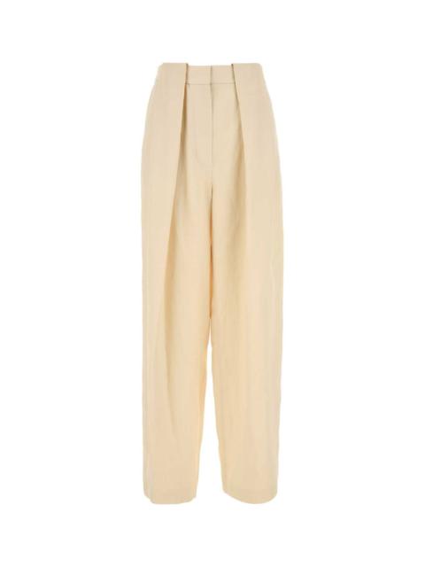 Stella McCartney Stella Mccartney Women Cream Viscose Blend Wide-Leg Pant
