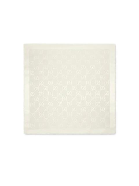 GUCCI GUCCI White Wool/Silk Scarf New & Authentic