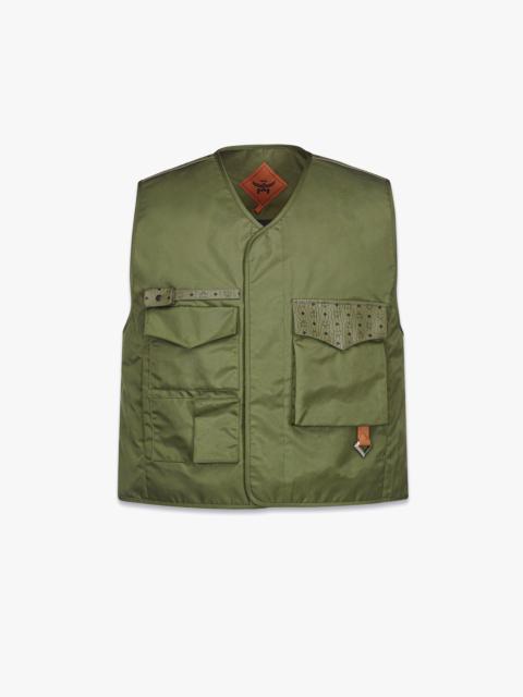 MCM Vest in ECONYL® and Monogram Print Leather