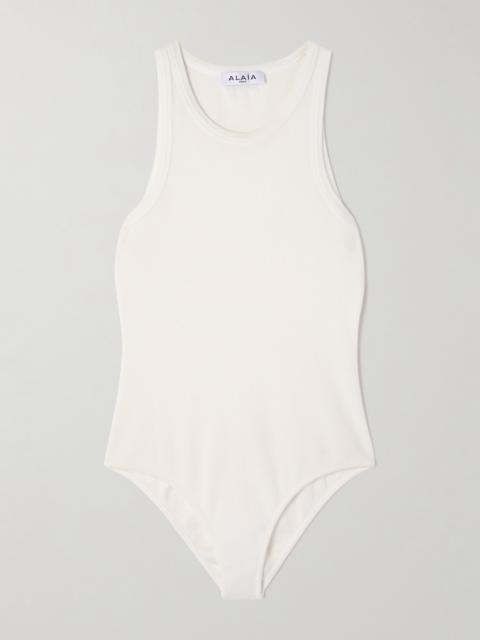 Alaïa Ribbed-knit Bodysuit