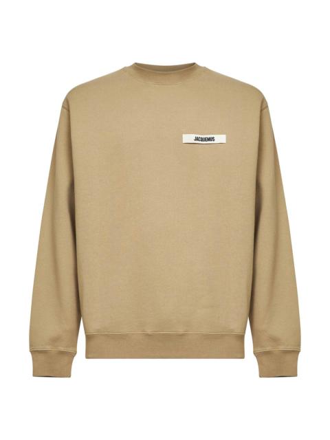 JACQUEMUS Jacquemus Men Dark Beige Organic Cotton Fleece The Gros Grain Sweatshirt