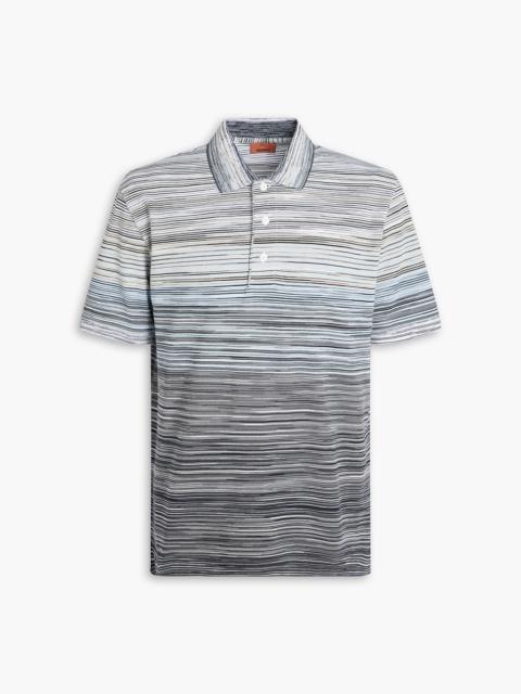 Missoni Space-dyed cotton-piqué polo shirt