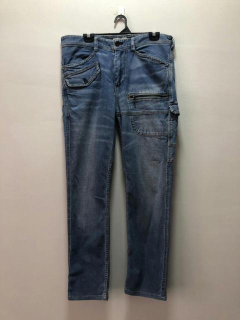 Other Designers AVIREX Type Blue Denim Pants Cargo Style