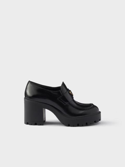 Prada Prada Brushed Leather Loafers