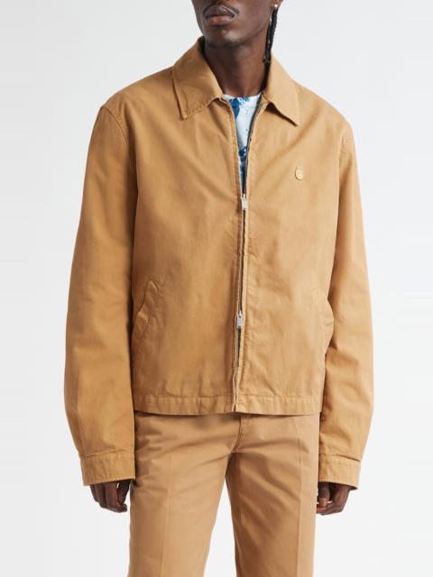 Alexander McQueen McQueen Embroidered Skull Cotton Twill Jacket in Sand at Nordstrom