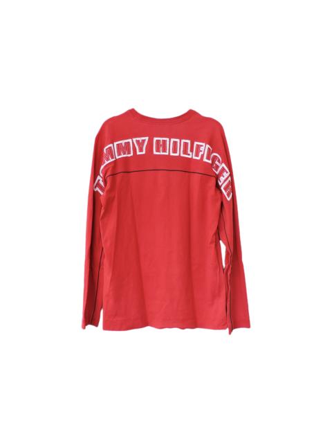 Other Designers TOMMY HILFIGER REAR SHOULDER SCRIPT LONG SLEEVE T-SHIRT