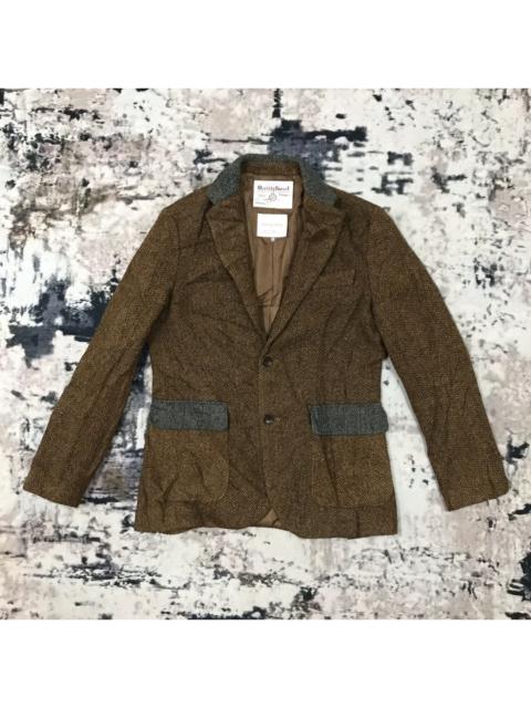 Other Designers Harris Tweed Sevendays Sunday Knit Wool Blazer Jacket