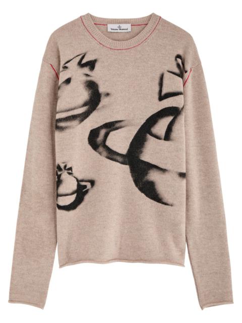 Vivienne Westwood Orbit Printed Wool-blend Jumper