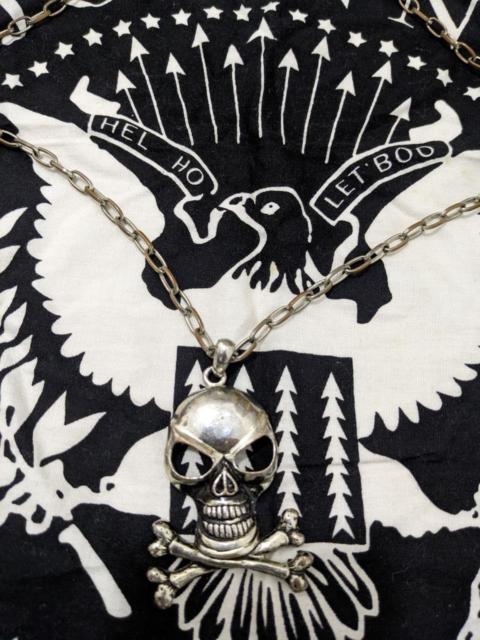 Other Designers Vintage - SKULL BONES NECKLACE SILVER STERLING