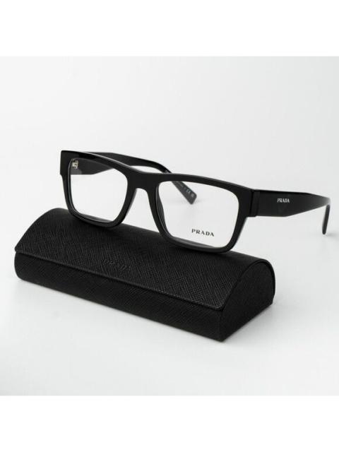 Prada Prada Men Eyeglasses Black Rectangle Unisex PR15YV 1AB1O1 BRAND NEW