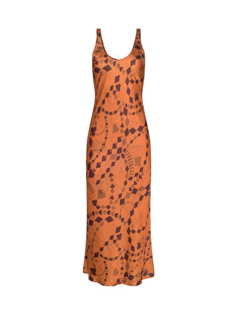 L'AGENCE Akiya Satin Maxi Dress