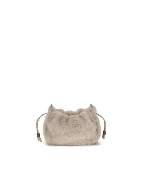 Brunello Cucinelli Brunello Cucinelli Mellow Mini Shearling Shoulder Bag