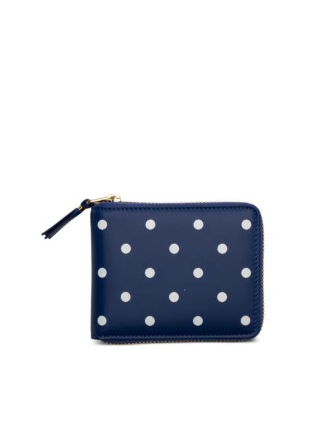 Comme Des Garçons polka-dot zip wallet