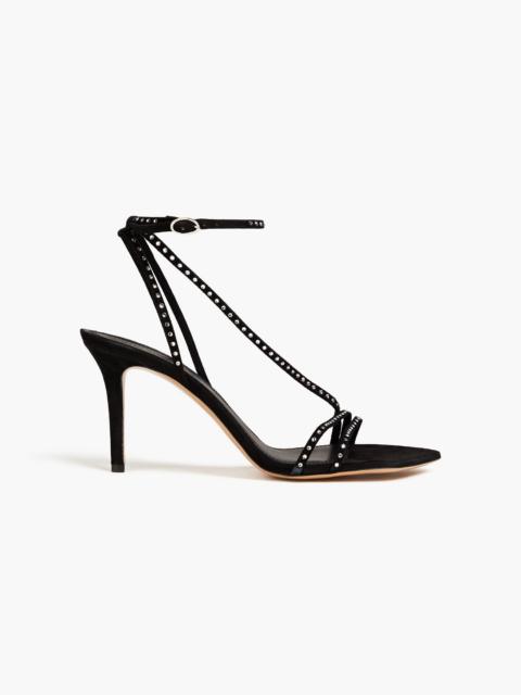 Isabel Marant Crystal-embellished suede sandals