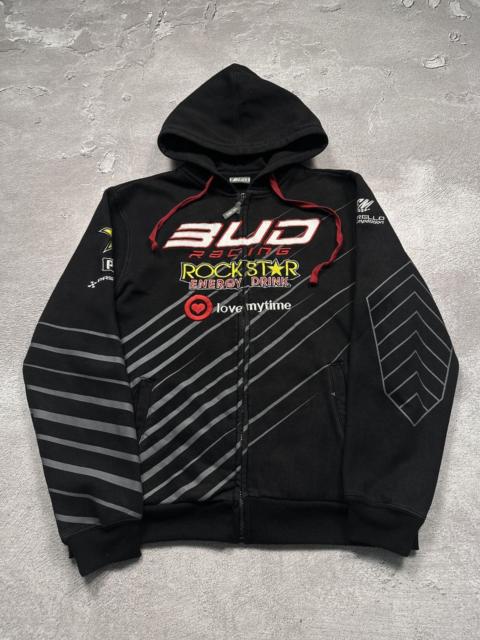 Other Designers Fox Racing - Y2K Supreme Style BUD Rockstar Racing Big Logo Zip Hoodie