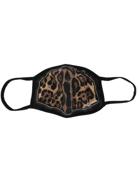 Dolce & Gabbana leopard face mask