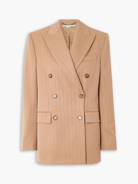 Stella McCartney Double-breasted striped wool-blend blazer