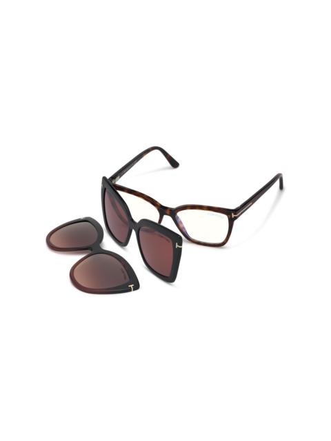 TOM FORD DOUBLE CLIP ON BLUE BLOCK OPTICALS