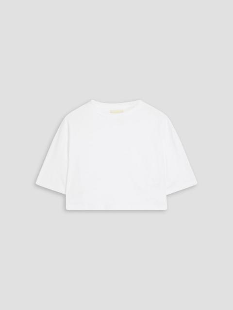 Loulou de Saison Cropped Pima cotton-jersey T-shirt