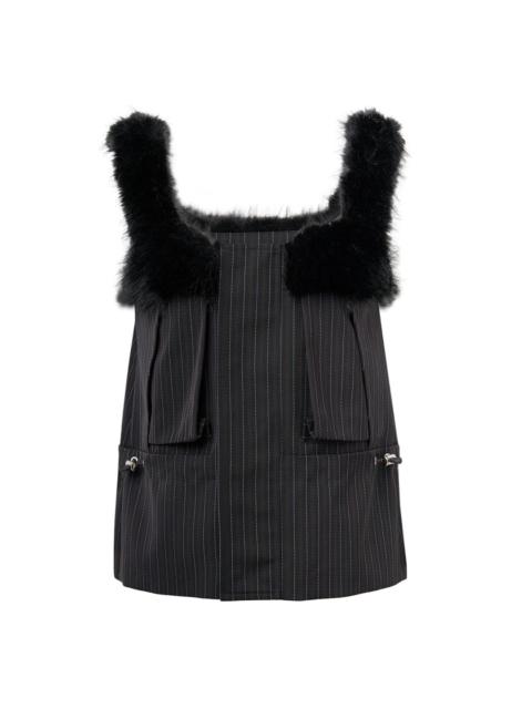 sacai Stripe Doeskin Tank Top