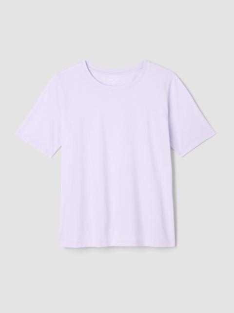 EILEEN FISHER Organic Pima Cotton Jersey Round Neck Tee