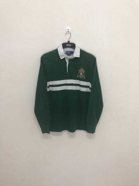 Polo Ralph Lauren VINTAGE POLO RUGBY SHIRT GREEN MADISON AVE NEW YORK