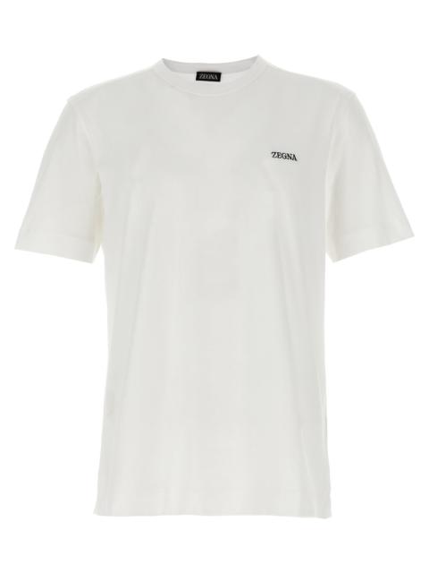 Zegna Men Logo Embroidery T-Shirt