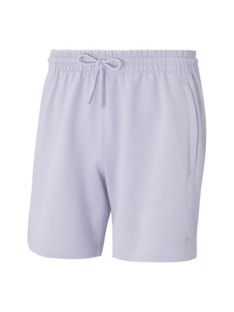 adidas originals C Short Ft Solid Color Drawstring Sports Shorts Purple HF6356