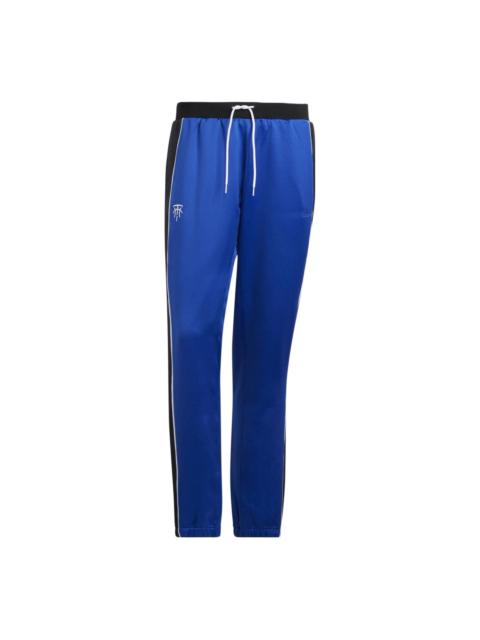 adidas Men's adidas Contrasting Colors Drawstring Basketball Sports Pants/Trousers/Joggers Blue HB5440