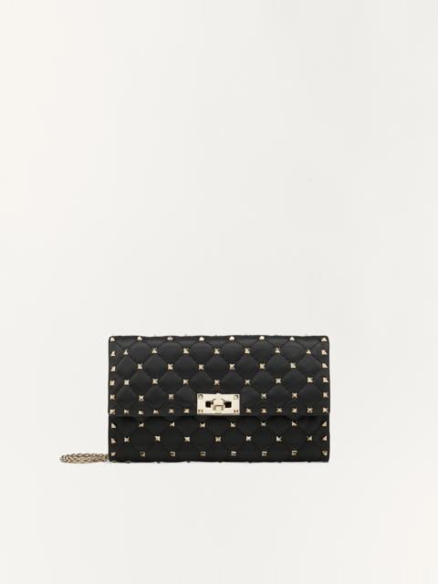 Valentino ROCKSTUD SPIKE NAPPA LEATHER CROSSBODY CLUTCH BAG