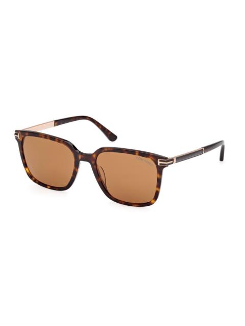 TOM FORD Tom Ford Jochem Brown Square Men's Sunglasses FT1183 52E 56
