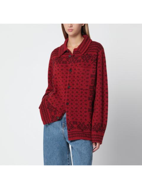GUEST IN RESIDENCE Guest In Residence Carminio Red Wild Rag Shirt-Style Cardigan In Cashmere Women