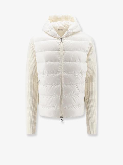 Moncler Moncler Men Nylon Jacket With Wool And Cashmere Blend Sleeves