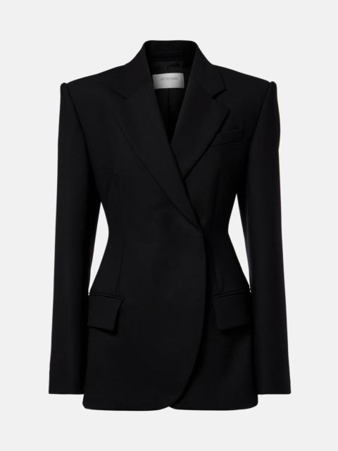 Sportmax Double-breasted peplum blazer