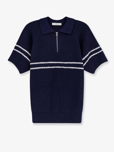 Dunst Dunst Half-Zip Cotton Blend Sweater Blue
