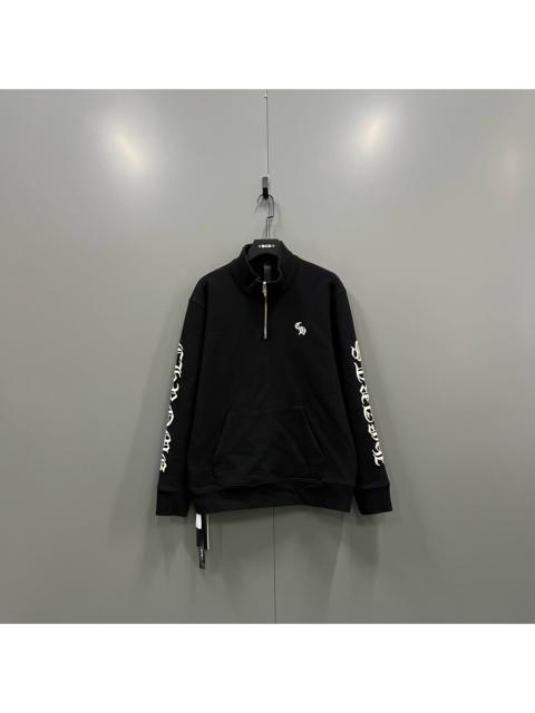Chrome Hearts Sanskrit half-zip kirin arm embroidered sweatshirt